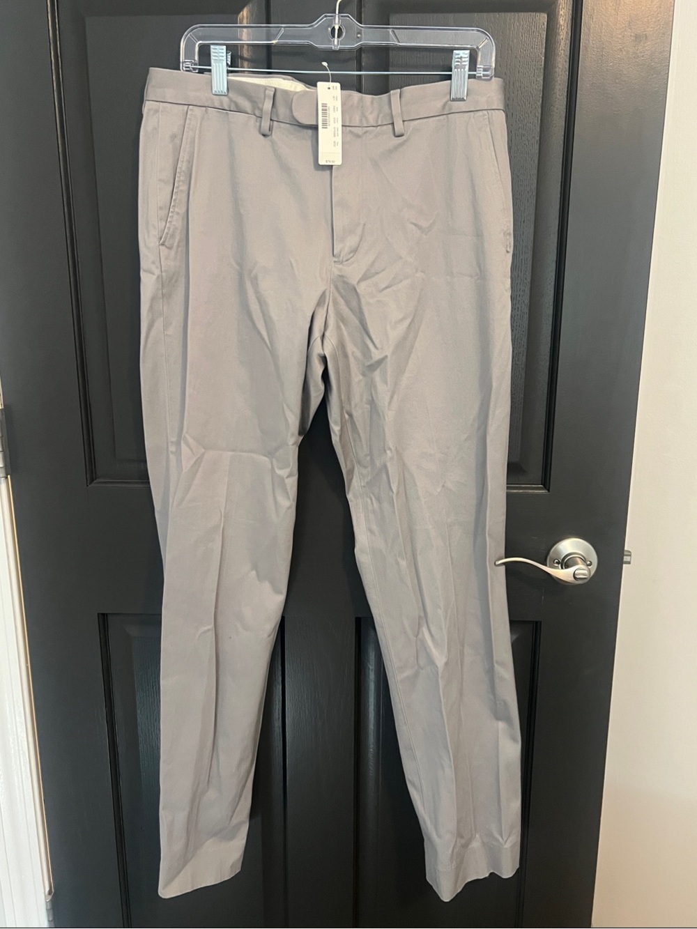 NWT J.Crew Men's Bowery Slim Stretch Dress Pants in Light Gray 32x32